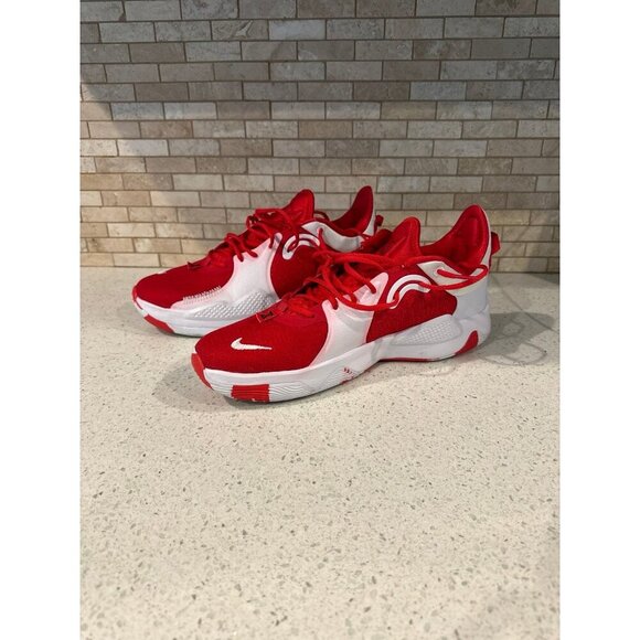 Nike PG 5 TB 'University Red'‎ Basketball Shoes DA7758-600 - Picture 1 of 6